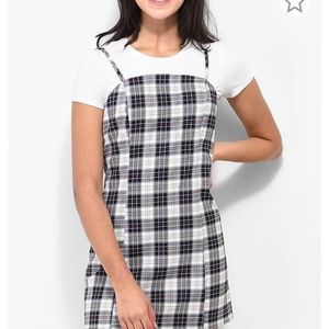 Empyre Dia Black & White Plaid Mini Dress - Women's Size M
